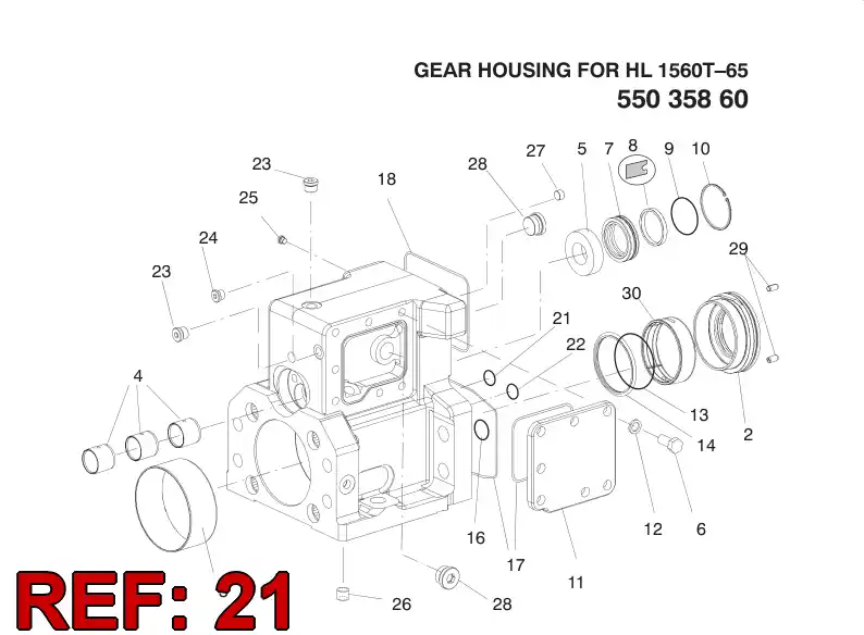 55036186 550 361 86 O-ring - Sandvik Technical Drawing
