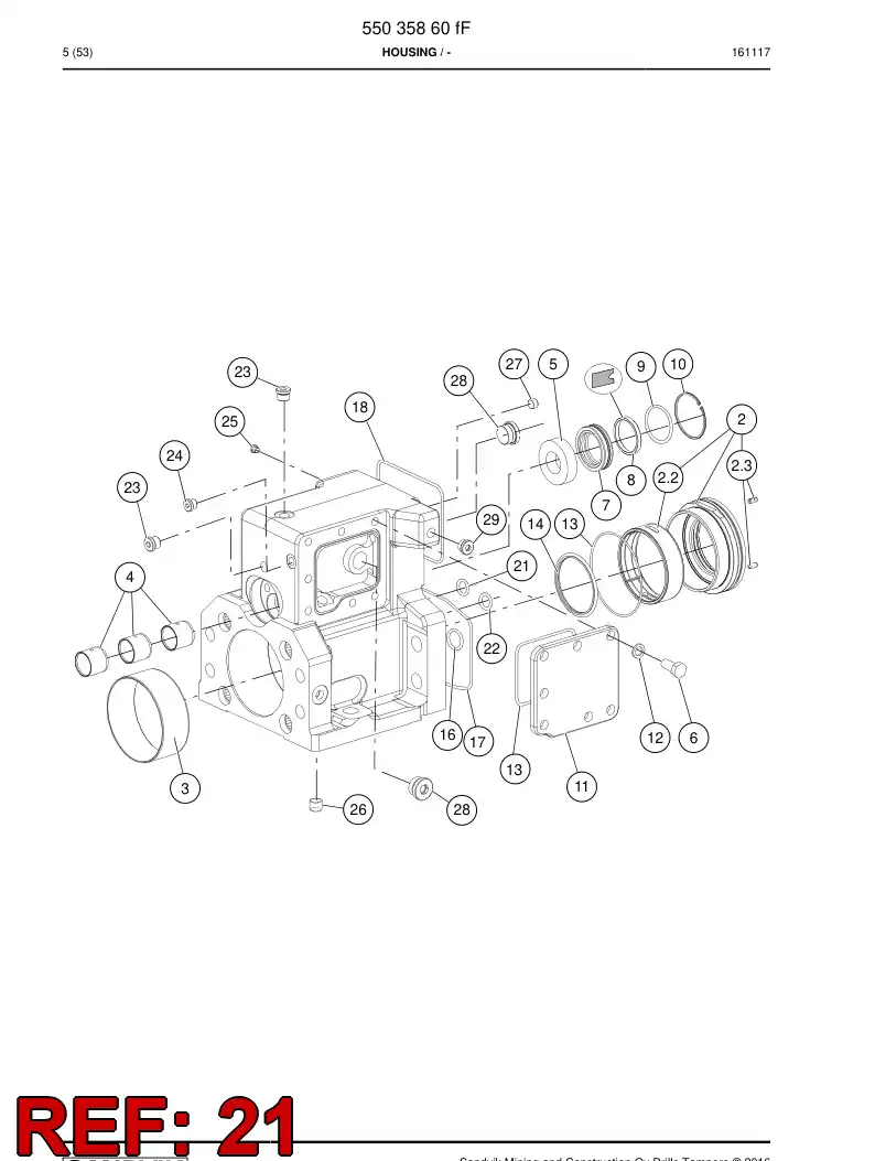 55036186a 550 361 86a O-Ring - Sandvik Technical Drawing