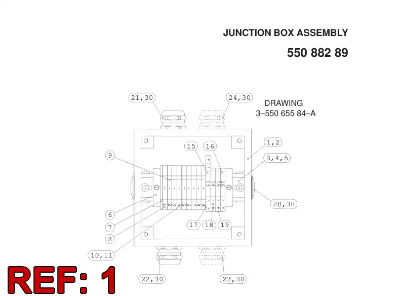 55036258 550 362 58 STAINLESS STEEL ENCLOSURE - Sandvik Technical Drawing