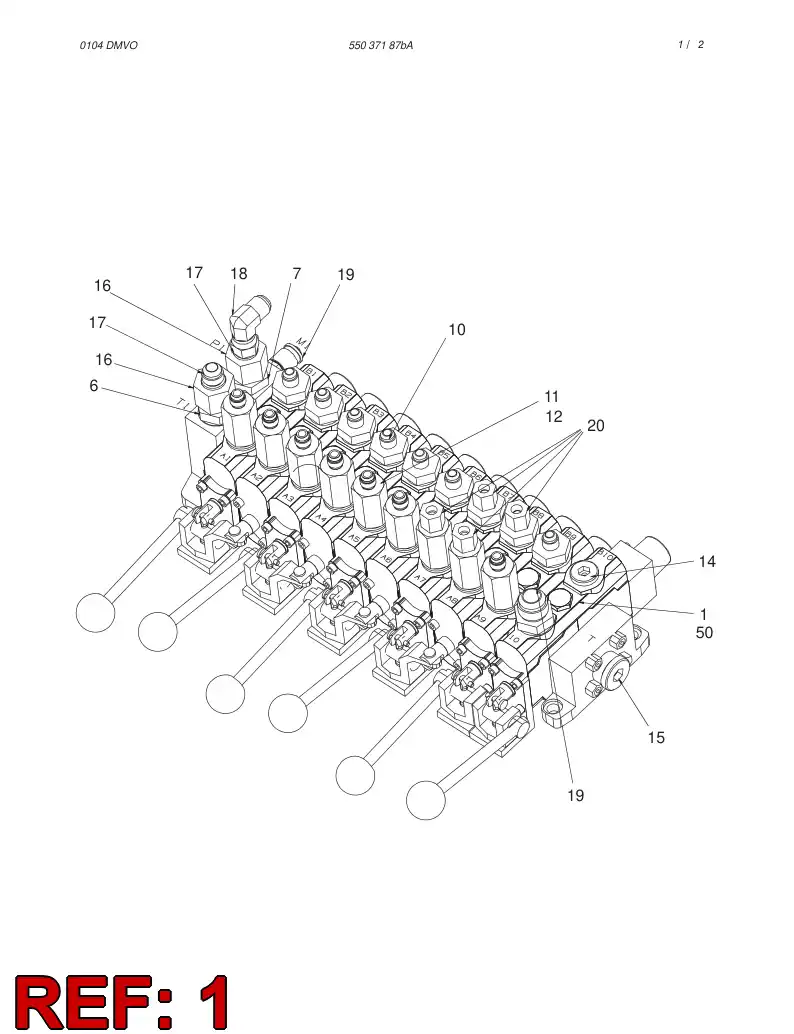 55036268 550 362 68 VALVE BLOCK - Sandvik Technical Drawing