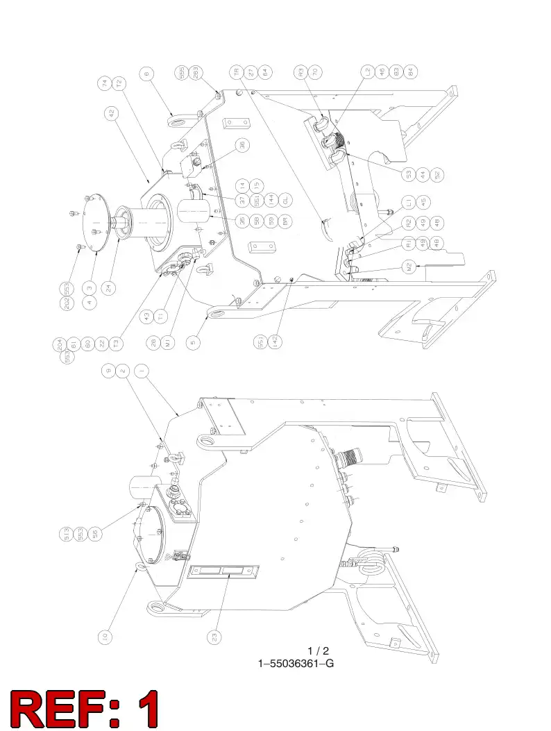 55036310 550 363 10 HYDRAULIC RECEIVER - Sandvik Technical Drawing