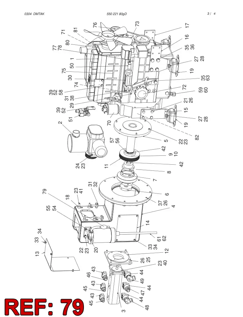 55036386 550 363 86 Pump, Hand - Sandvik Technical Drawing