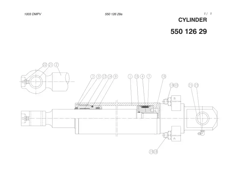 55036526 550 365 26 SEAL KIT - Sandvik Technical Drawing