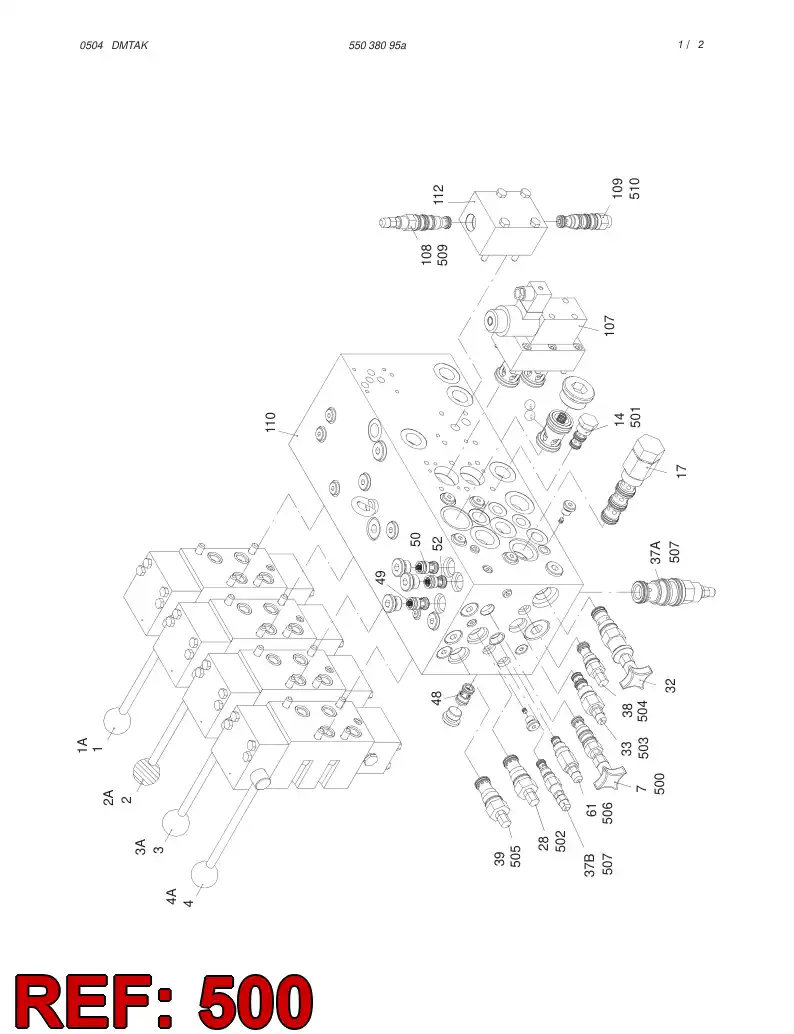 55036562 550 365 62 SEAL KIT - Sandvik Technical Drawing
