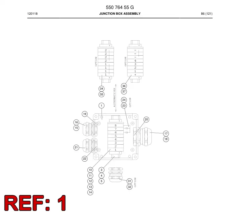 55036581a 550 365 81a Enclosure, Plastic - Sandvik Technical Drawing