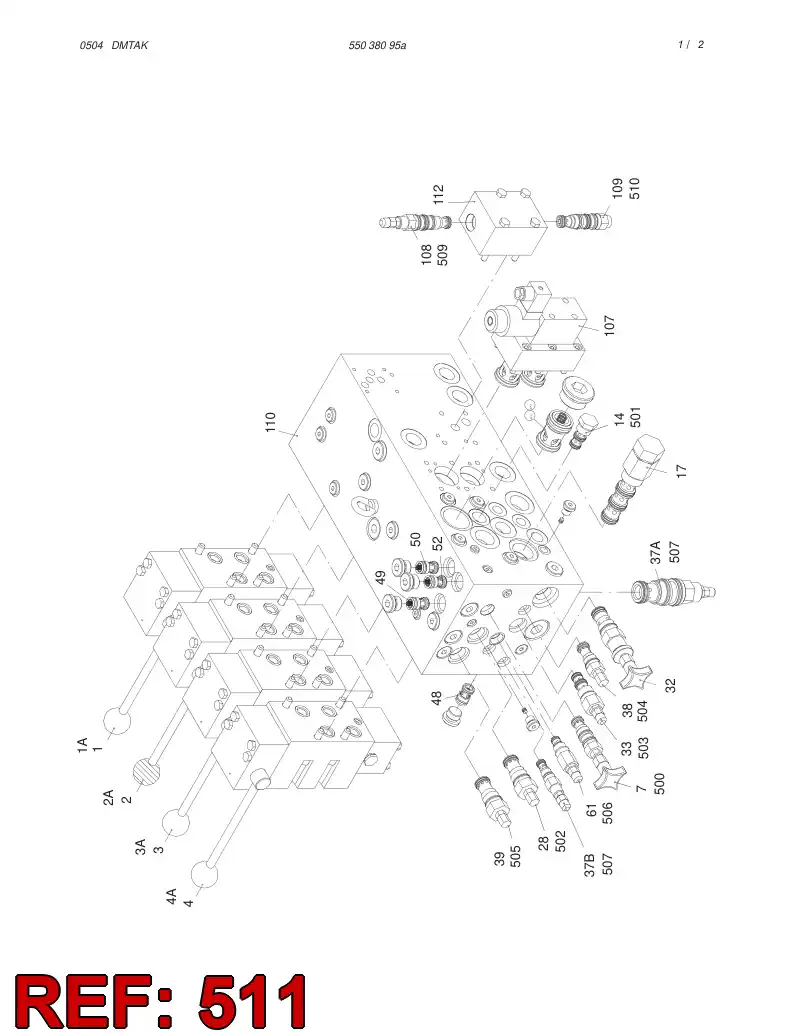 55036592 550 365 92 SEAL KIT - Sandvik Technical Drawing