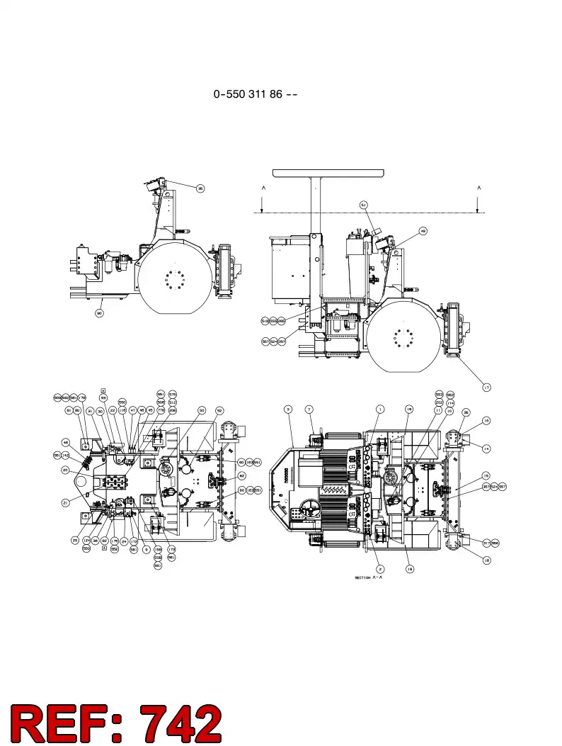 55036613 550 366 13 SUPPORTING BLOCK - Sandvik Technical Drawing