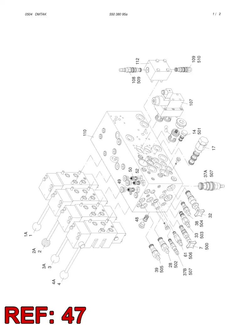 55036844 550 368 44 CHECK VALVE - Sandvik Technical Drawing