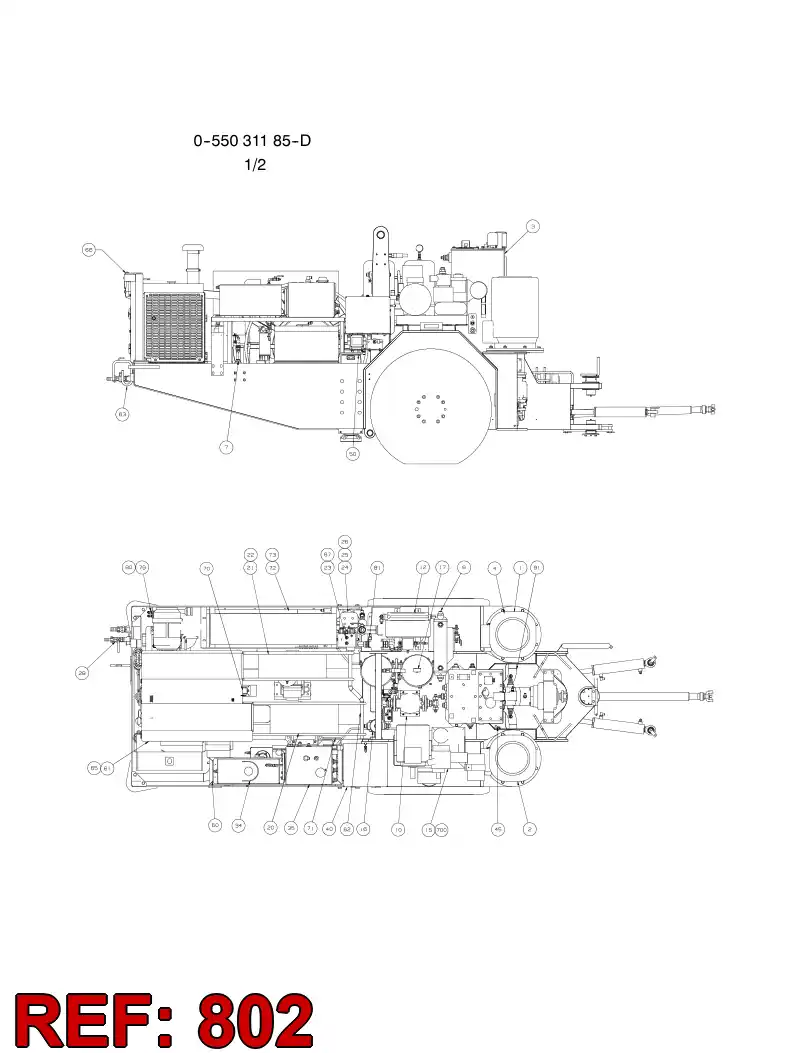 55036867 550 368 67 FUEL SYSTEM - Sandvik Technical Drawing