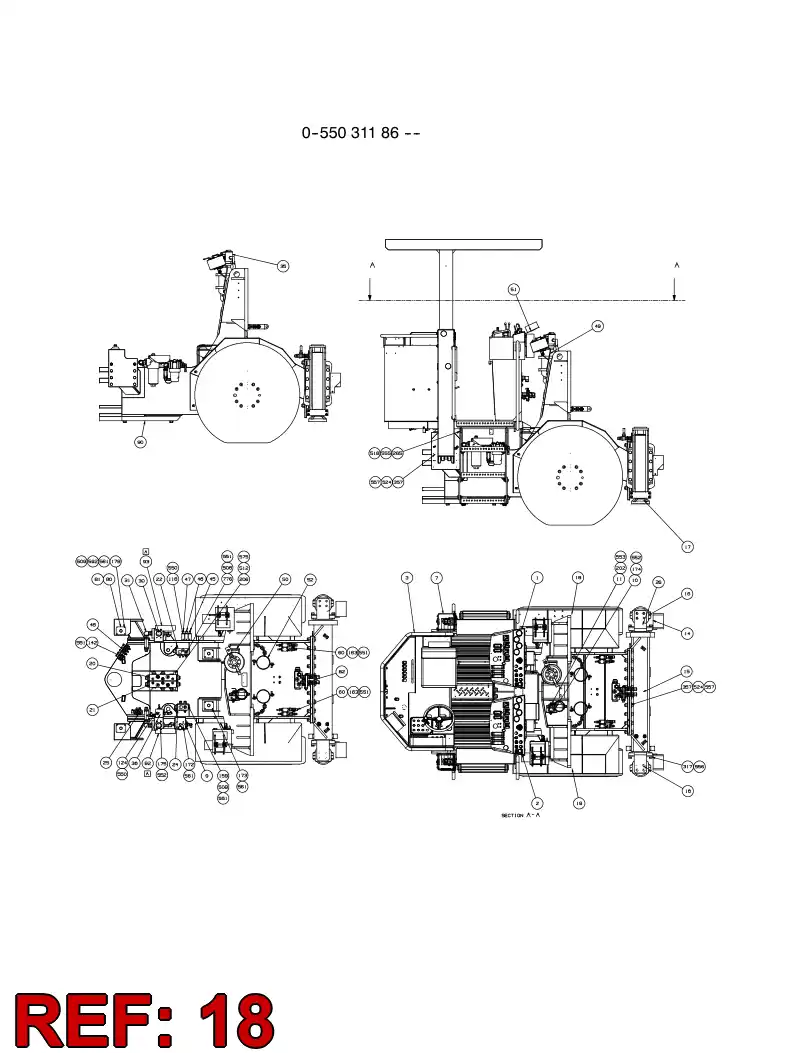 55037121 550 371 21 MUD GUARD - Sandvik Technical Drawing
