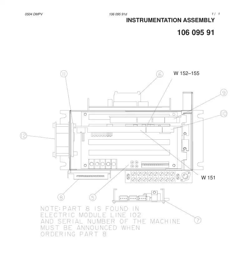55037147 550 371 47 CABLE ASSEMBLY - Sandvik Technical Drawing