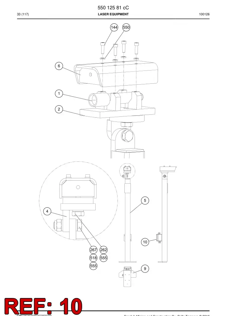 55037239d 550 372 39d Junction box assembly - Sandvik Technical Drawing
