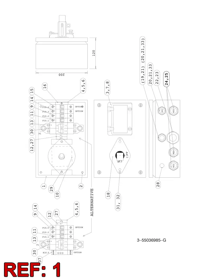 55037373 550 373 73 STAINLESS STEEL ENCLOSURE - Sandvik Technical Drawing