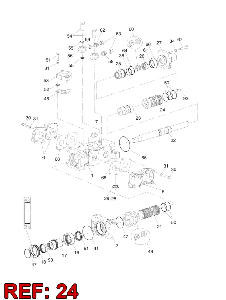 55037397 550 373 97 Cylinder - Sandvik Technical Drawing