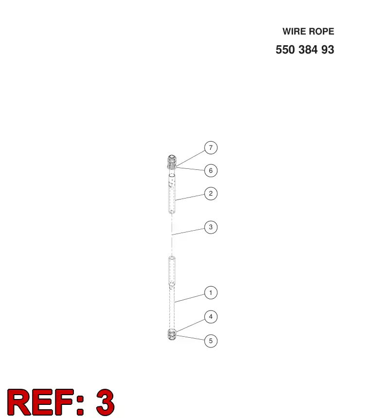 55037429 550 374 29 WIRE ROPE - Sandvik Technical Drawing