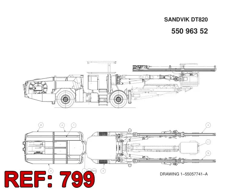 55037475 550 374 75 SCREW SET - Sandvik Technical Drawing