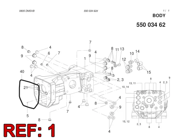 55037520 550 375 20 BODY - Sandvik Technical Drawing