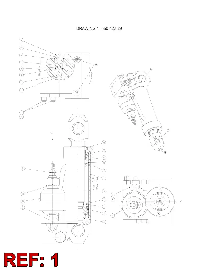 55037678 550 376 78 Tube, Cylinder - Sandvik Technical Drawing