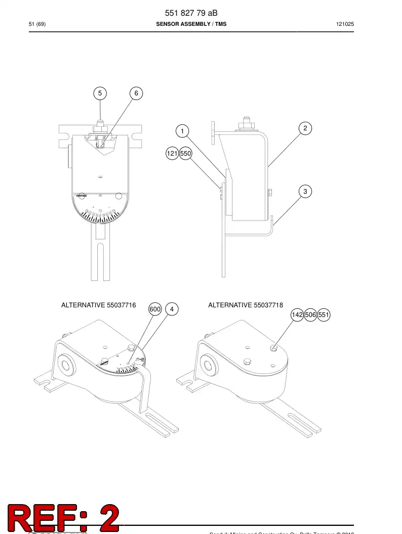 55037715 550 377 15 Support - Sandvik Technical Drawing