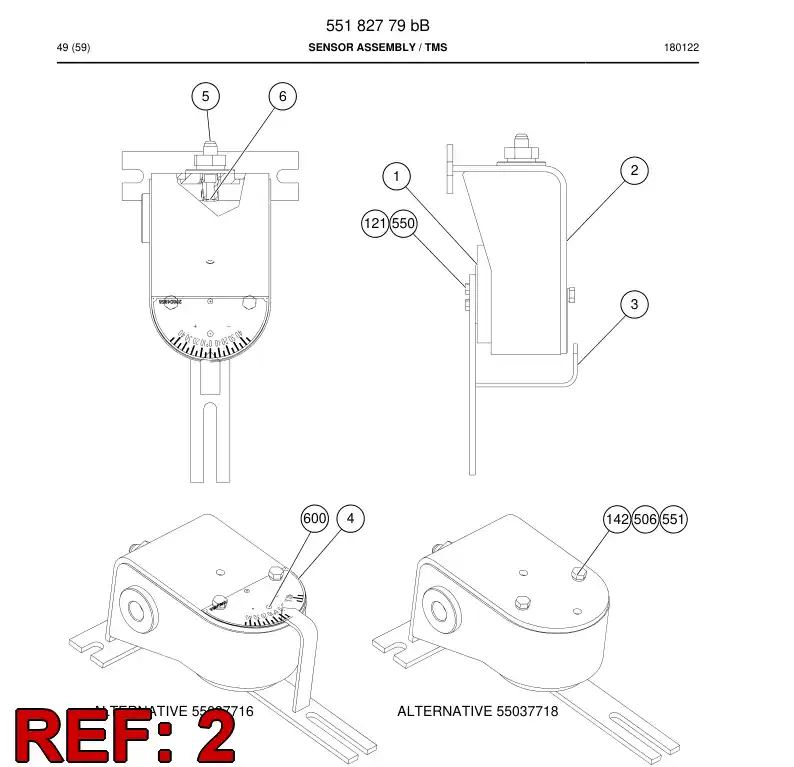 55037715d 550 377 15d Support - Sandvik Technical Drawing