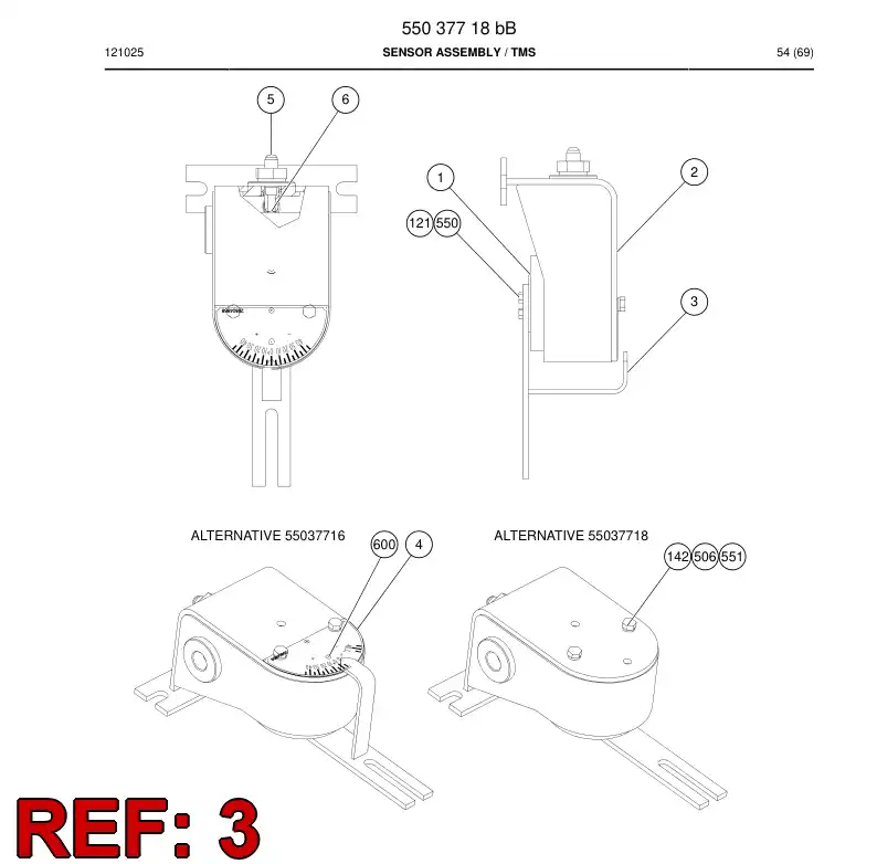 55037720 550 377 20 Plate - Sandvik Technical Drawing