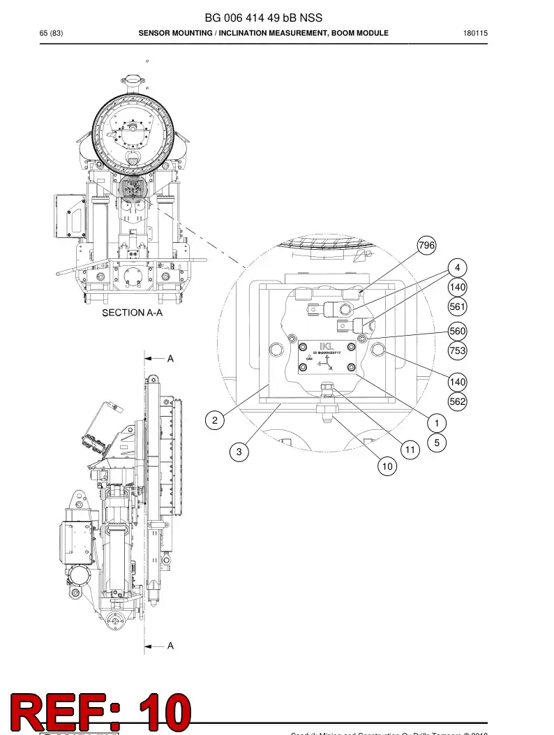 55037756a 550 377 56a Connector - Sandvik Technical Drawing