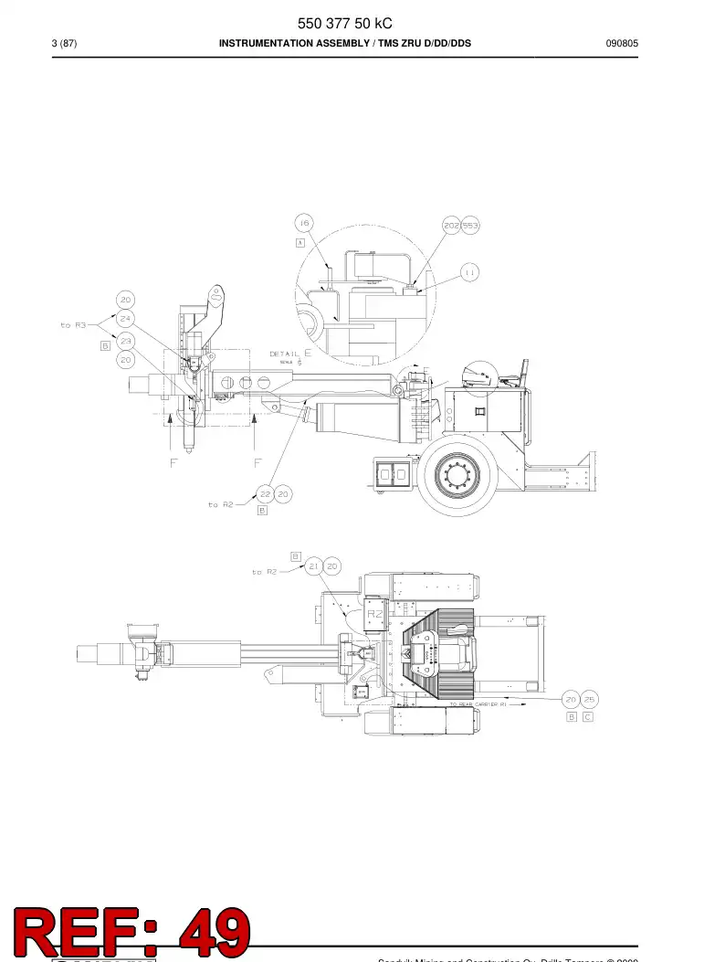 55037773 550 377 73 Sign - Sandvik Technical Drawing