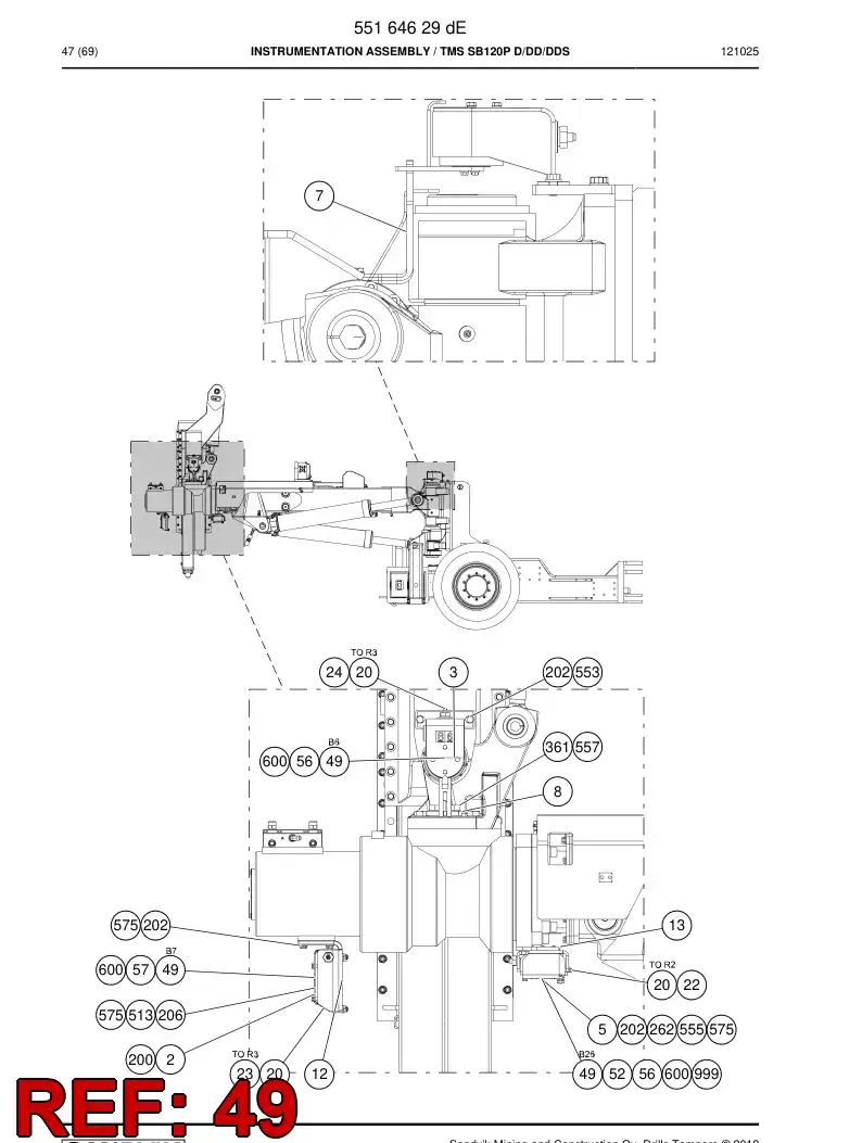 55037773a 550 377 73a Sign - Sandvik Technical Drawing