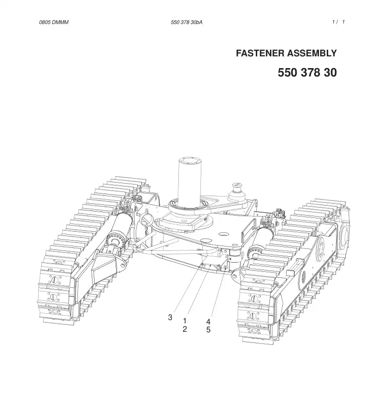 55037830bA 550 378 30bA FASTENER ASSEMBLY - Sandvik Technical Drawing