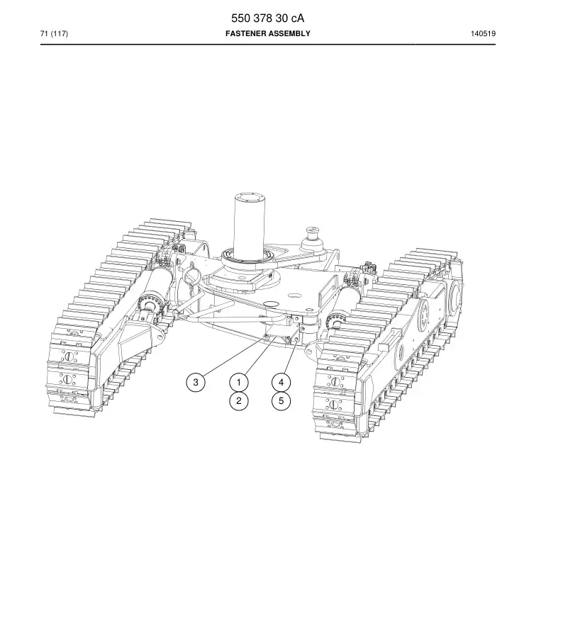 55037830c 550 378 30c Fastener Assembly - Sandvik Technical Drawing