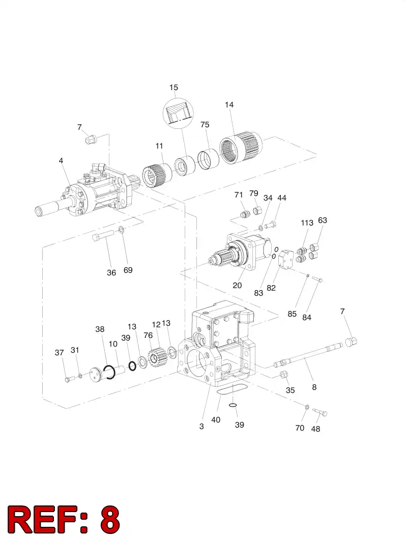 55037911 550 379 11 Bolt, Side - Sandvik Technical Drawing