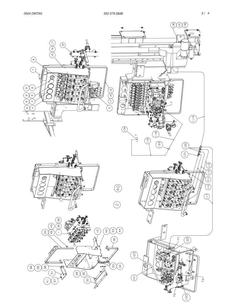 55037928dB 550 379 28dB MODIFICATION KIT ( FRONT CONTR - Sandvik Technical Drawing