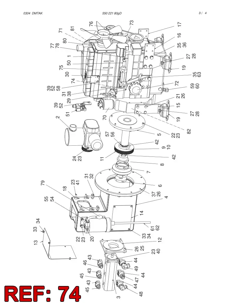 55037931 550 379 31 STARTING MOTOR - Sandvik Technical Drawing