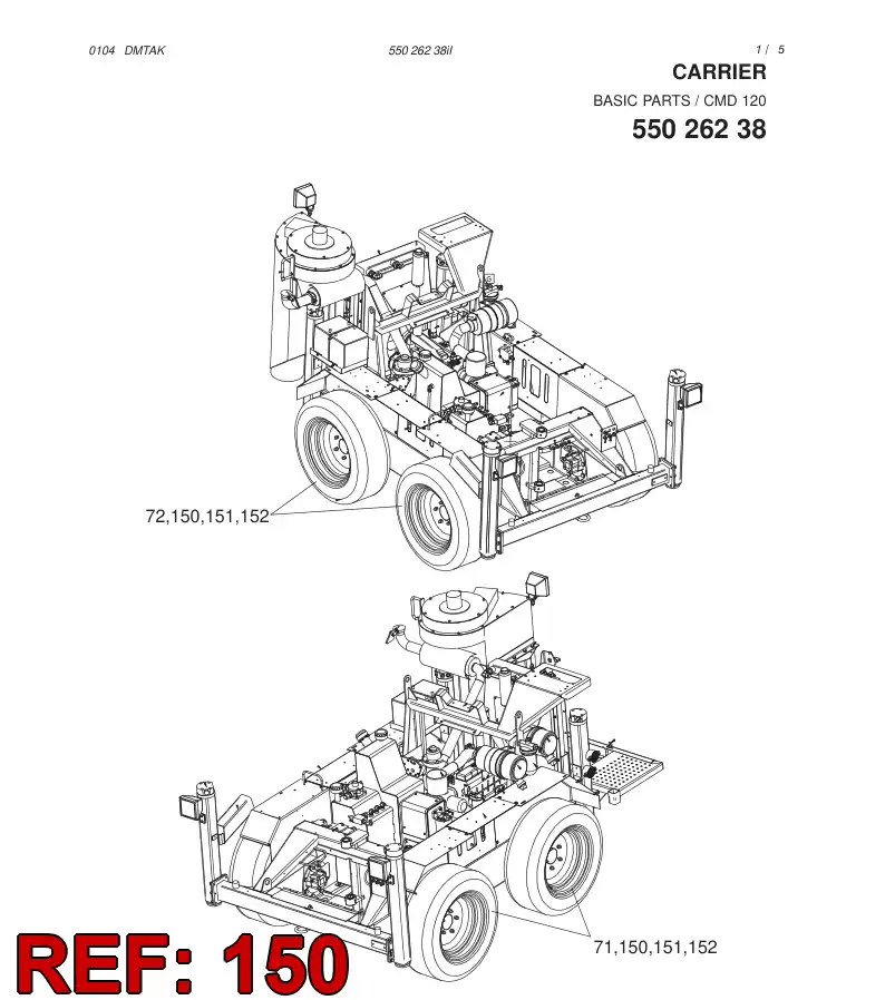 55038022 550 380 22 TYRE - Sandvik Technical Drawing