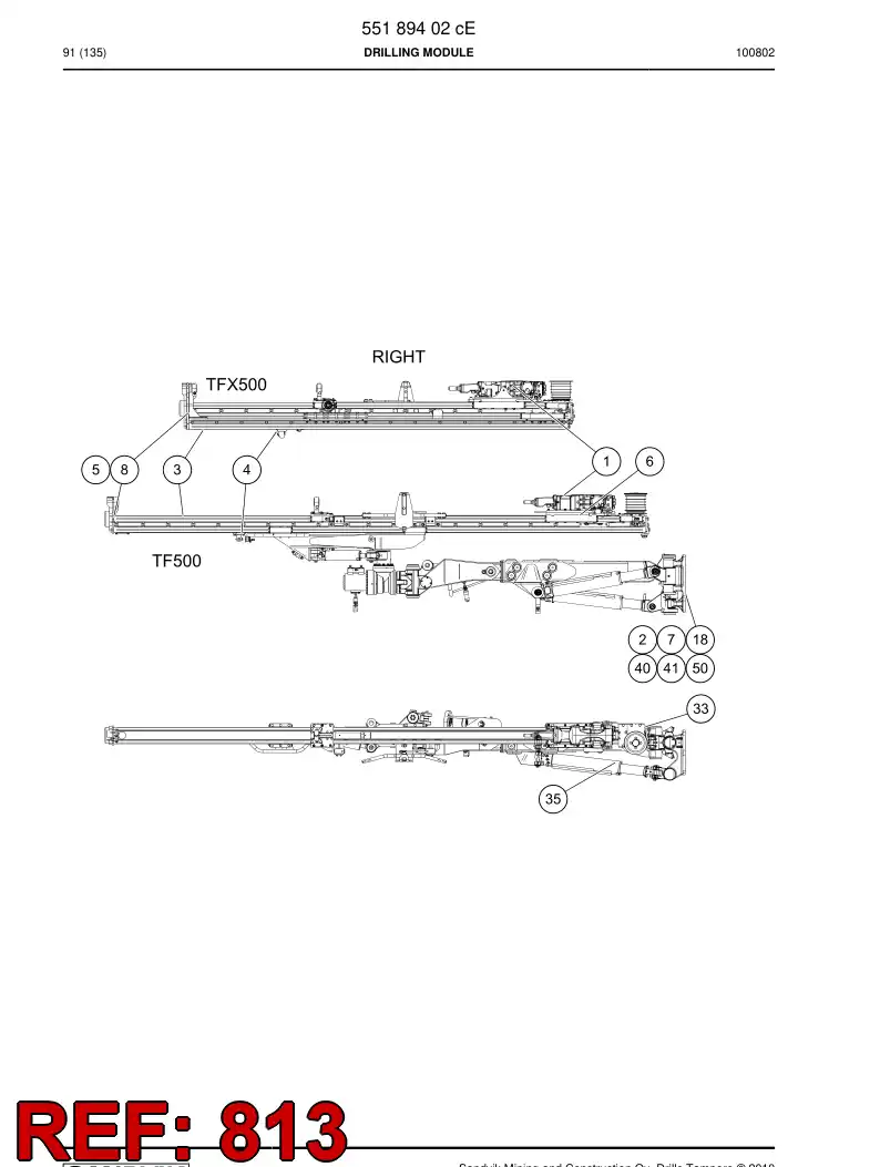 55038067b 550 380 67b Hosing - Sandvik Technical Drawing