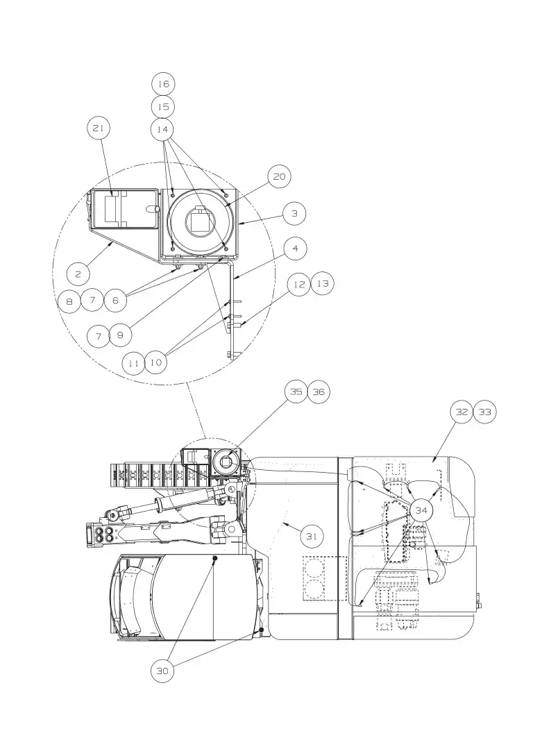 55038198cA 550 381 98cA FIRE EXTINGUISHER SYSTEM - Sandvik Technical Drawing