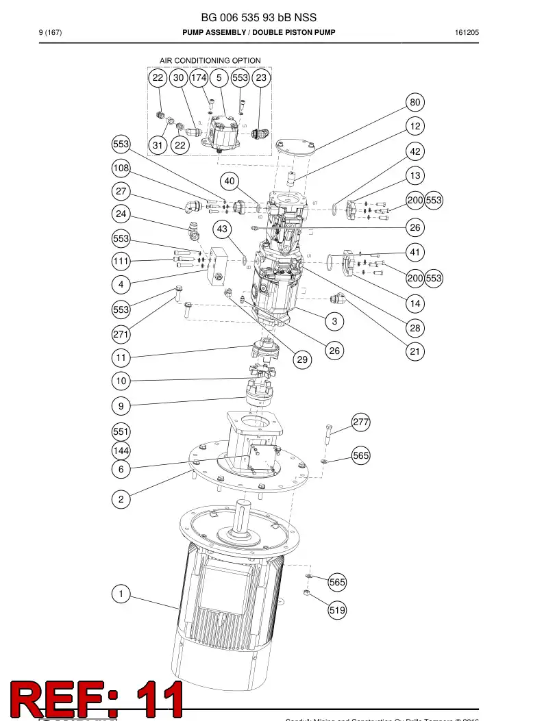 55038303c 550 383 03c Clutch, Flexible - Sandvik Technical Drawing