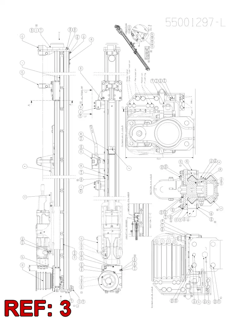 55038502 550 385 02 WIRE ROPE - Sandvik Technical Drawing