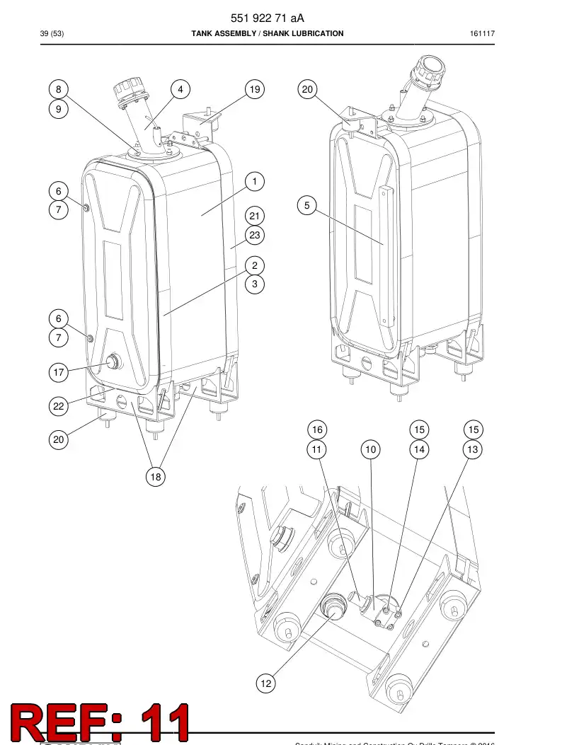 55038587a 550 385 87a Fitting - Sandvik Technical Drawing