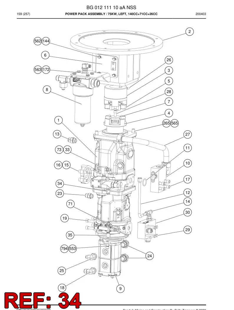 55038599 550 385 99 Connector, Gauge - Sandvik Technical Drawing
