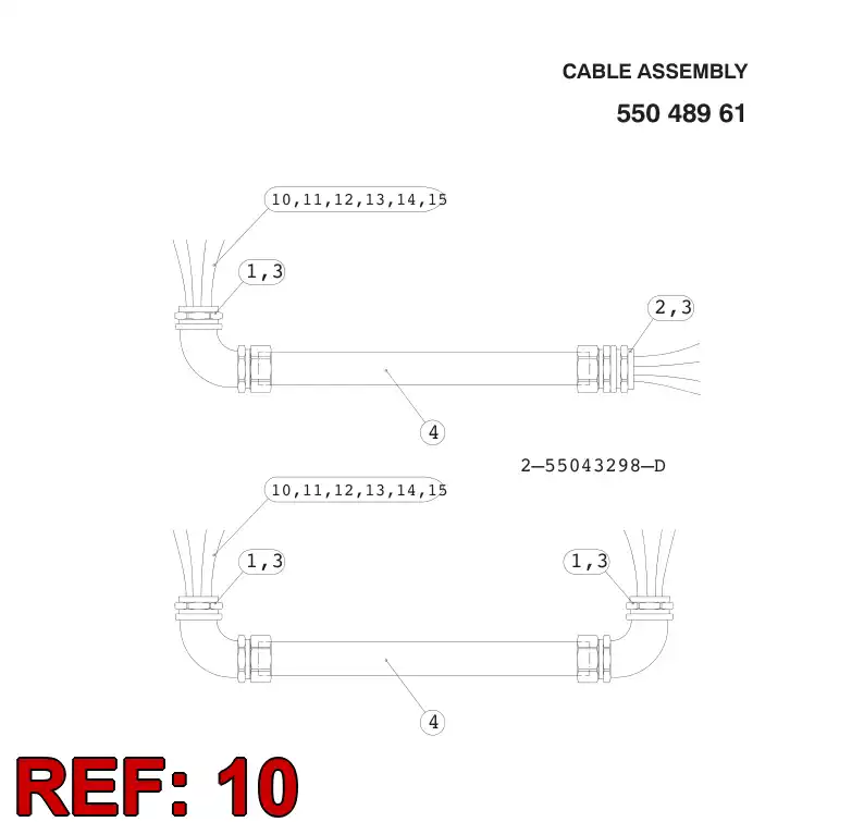 55038625 550 386 25 CONDUCTOR - Sandvik Technical Drawing