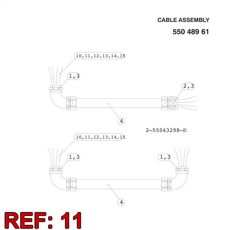 55038626 550 386 26 CONDUCTOR - Sandvik Technical Drawing