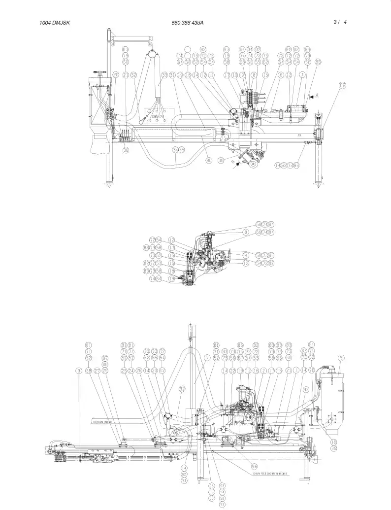 55038643dA 550 386 43dA LINER 100, ASSY - Sandvik Technical Drawing