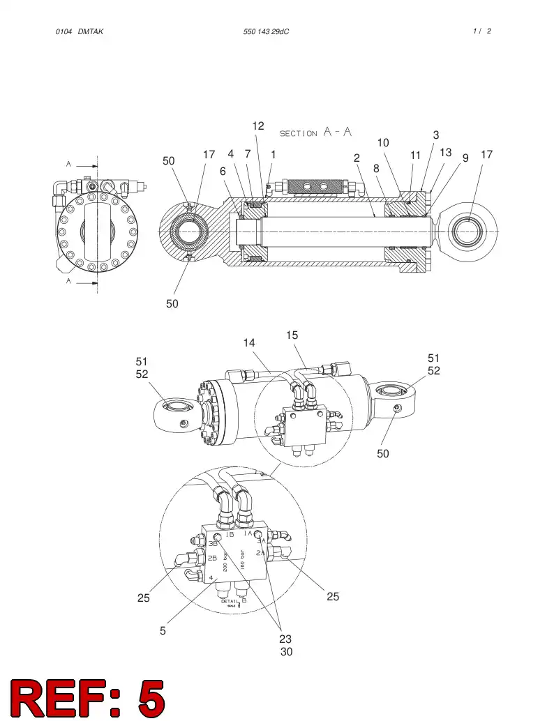 55038717 550 387 17 VALVE ASSEMBLY - Sandvik Technical Drawing