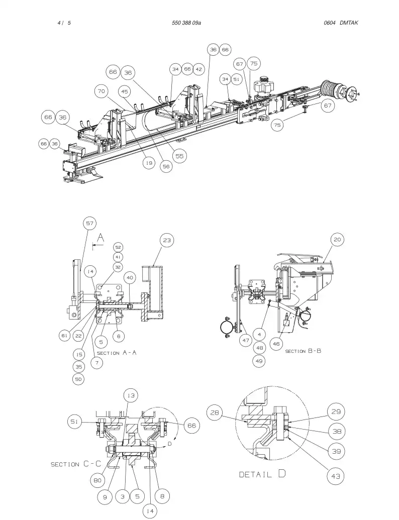 55038809a 550 388 09a FEED - Sandvik Technical Drawing