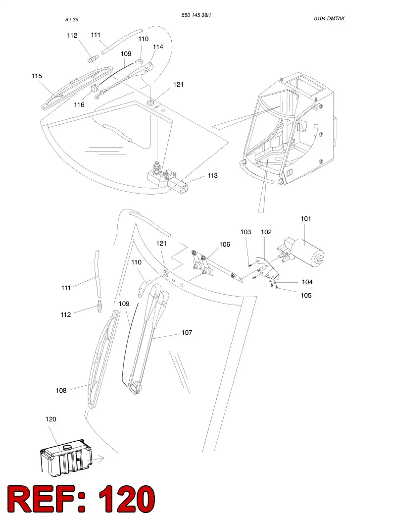 55038926 550 389 26 Reservoir - Sandvik Technical Drawing