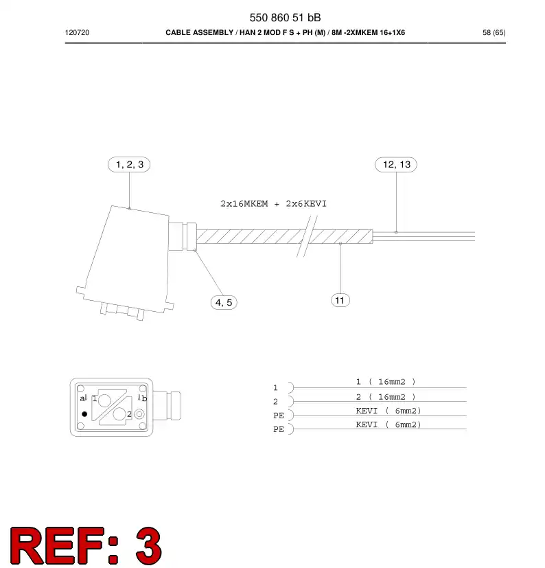 55038974 550 389 74 Accessories for connector - Sandvik Technical Drawing