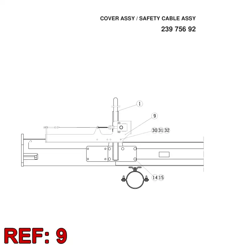 55039243 550 392 43 SAFETY WIRE ASSEMBLY - Sandvik Technical Drawing