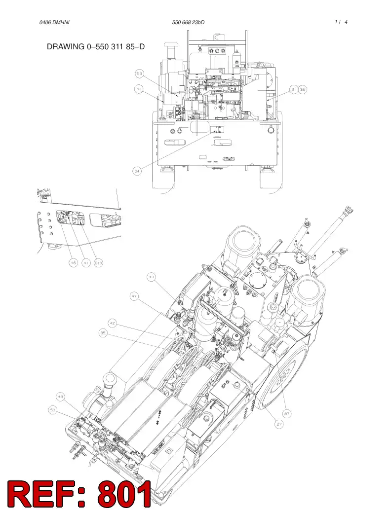 55039265 550 392 65 HOSING - Sandvik Technical Drawing
