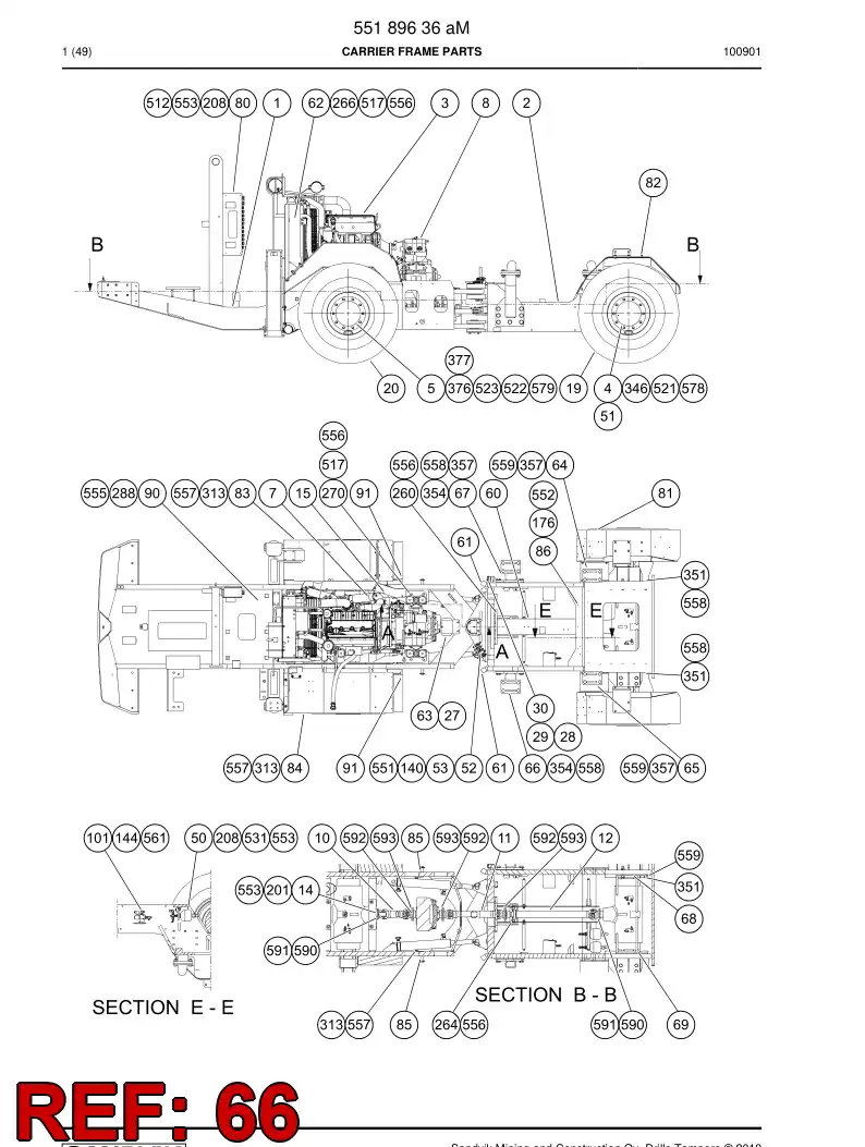 55039323 550 393 23 PLATE LUG - Sandvik Technical Drawing